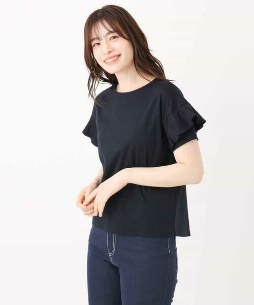 OFUON / オフオン カットソー | フリルデザインスリーブカットソー/接触冷感/洗える/WEB限定サイズあり | 詳細14