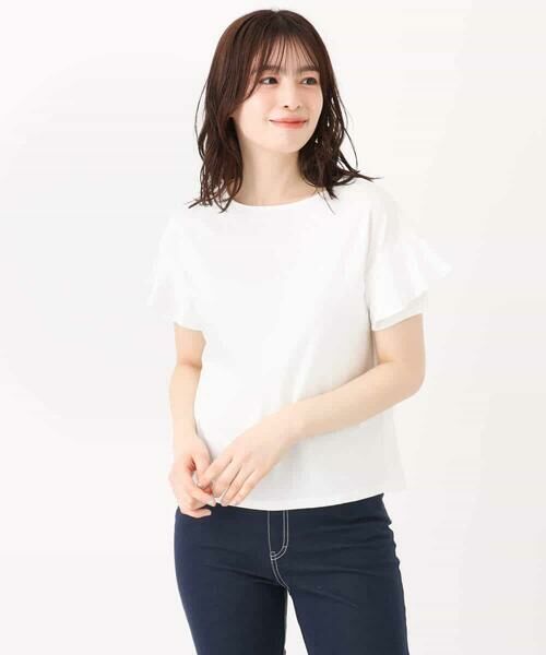 OFUON / オフオン カットソー | フリルデザインスリーブカットソー/接触冷感/洗える/WEB限定サイズあり | 詳細21