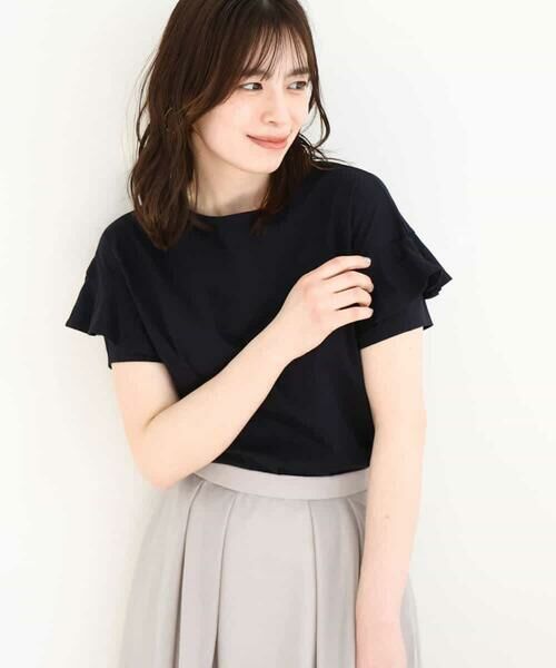 OFUON / オフオン カットソー | フリルデザインスリーブカットソー/接触冷感/洗える/WEB限定サイズあり | 詳細8