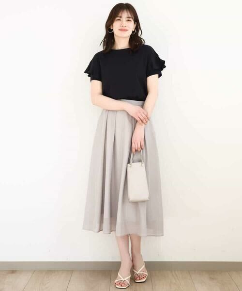 OFUON / オフオン カットソー | フリルデザインスリーブカットソー/接触冷感/洗える/WEB限定サイズあり | 詳細9