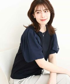 OFUON / オフオン カットソー | ボリュームスリーブカットソー/接触冷感/洗える/WEB限定サイズあり