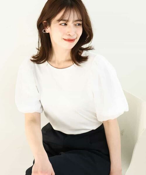 OFUON / オフオン カットソー | ボリュームスリーブカットソー/接触冷感/洗える/WEB限定サイズあり | 詳細1