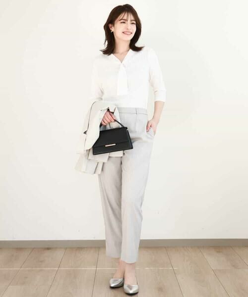 OFUON / オフオン チノ・ワークパンツ | ストレッチテーパードパンツ/洗える | 詳細17