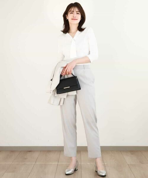 OFUON / オフオン チノ・ワークパンツ | ストレッチテーパードパンツ/洗える | 詳細18