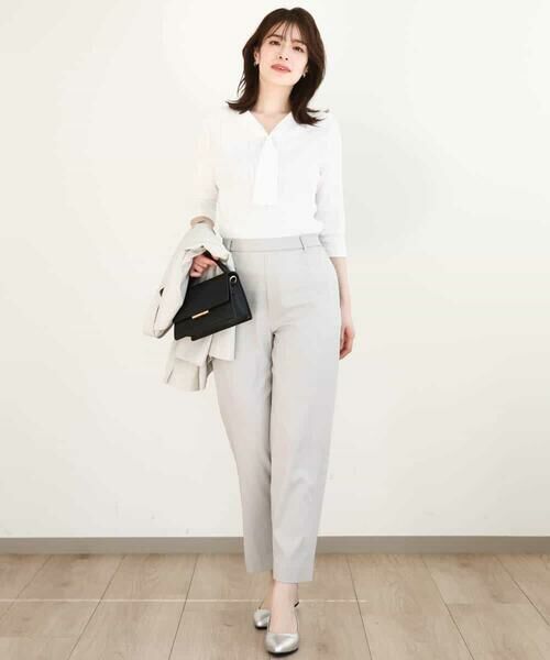 OFUON / オフオン チノ・ワークパンツ | ストレッチテーパードパンツ/洗える | 詳細19