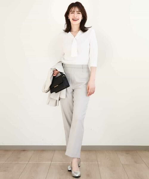 OFUON / オフオン チノ・ワークパンツ | ストレッチテーパードパンツ/洗える | 詳細20