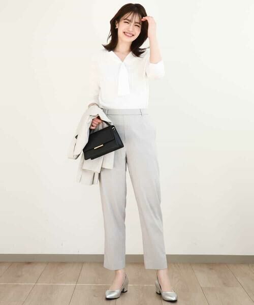 OFUON / オフオン チノ・ワークパンツ | ストレッチテーパードパンツ/洗える | 詳細21