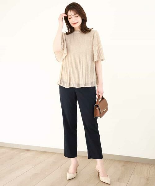 OFUON / オフオン チノ・ワークパンツ | ストレッチテーパードパンツ/洗える | 詳細4