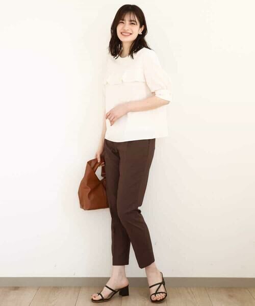 OFUON / オフオン その他パンツ | ストレッチテーパードパンツ/接触冷感/洗える/WEB限定サイズあり | 詳細3