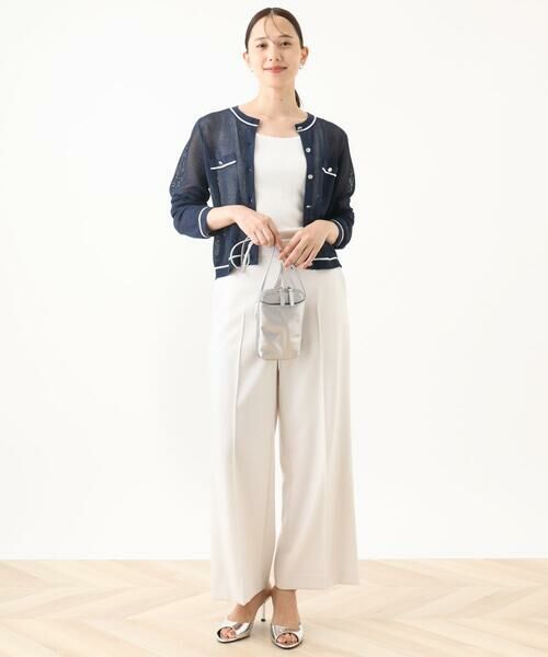 OFUON / オフオン カーディガン・ボレロ | メッシュ柄ニットカーディガン/WEB限定サイズあり | 詳細7