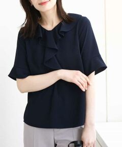 OFUON / オフオン シャツ・ブラウス | ラッフルカラーブラウス/UVカット/接触冷感/洗える/WEB限定サイズあり