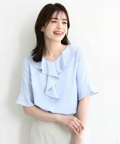 OFUON / オフオン シャツ・ブラウス | ラッフルカラーブラウス/UVカット/接触冷感/洗える/WEB限定サイズあり | 詳細10