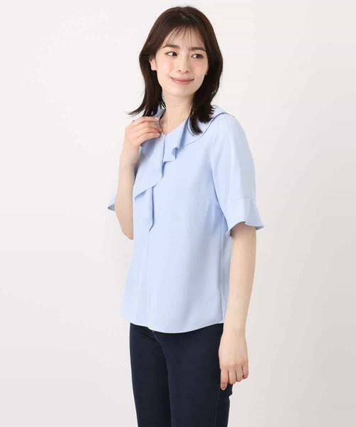 OFUON / オフオン シャツ・ブラウス | ラッフルカラーブラウス/UVカット/接触冷感/洗える/WEB限定サイズあり | 詳細15