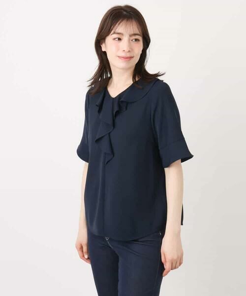 OFUON / オフオン シャツ・ブラウス | ラッフルカラーブラウス/UVカット/接触冷感/洗える/WEB限定サイズあり | 詳細24