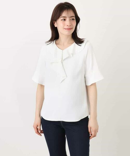 OFUON / オフオン シャツ・ブラウス | ラッフルカラーブラウス/UVカット/接触冷感/洗える/WEB限定サイズあり | 詳細25