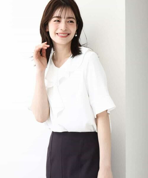 OFUON / オフオン シャツ・ブラウス | ラッフルカラーブラウス/UVカット/接触冷感/洗える/WEB限定サイズあり | 詳細5