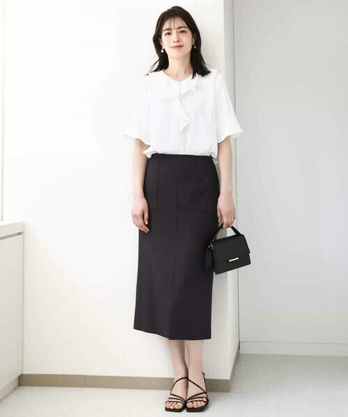 OFUON / オフオン シャツ・ブラウス | ラッフルカラーブラウス/UVカット/接触冷感/洗える/WEB限定サイズあり | 詳細6