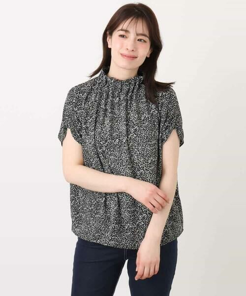 OFUON / オフオン シャツ・ブラウス | モノトーンリーフ柄ブラウス/洗える/WEB限定サイズあり | 詳細22