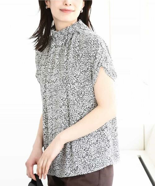 OFUON / オフオン シャツ・ブラウス | モノトーンリーフ柄ブラウス/洗える/WEB限定サイズあり | 詳細5