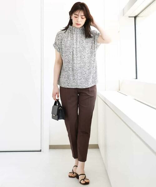 OFUON / オフオン シャツ・ブラウス | モノトーンリーフ柄ブラウス/洗える/WEB限定サイズあり | 詳細6