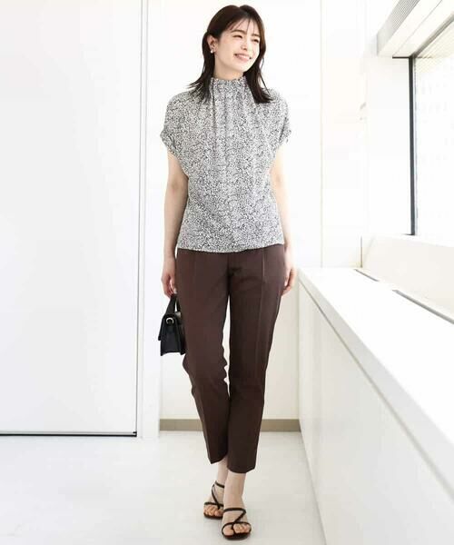 OFUON / オフオン シャツ・ブラウス | モノトーンリーフ柄ブラウス/洗える/WEB限定サイズあり | 詳細9