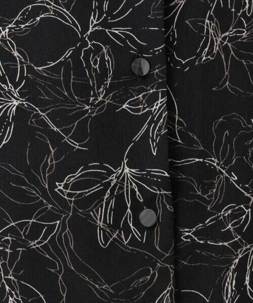 OFUON / オフオン ロング・マキシ丈ワンピース | ラインフラワープリントワンピース/洗える/WEB限定サイズあり | 詳細17