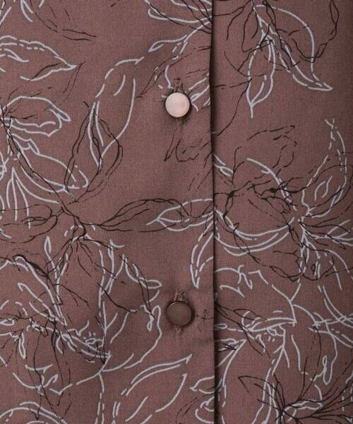 OFUON / オフオン ロング・マキシ丈ワンピース | ラインフラワープリントワンピース/洗える/WEB限定サイズあり | 詳細19