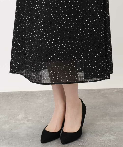 OFUON / オフオン ロング・マキシ丈ワンピース | ドット柄シアーサッカーワンピース/洗える/WEB限定 | 詳細11