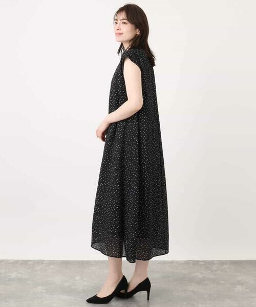 OFUON / オフオン ロング・マキシ丈ワンピース | ドット柄シアーサッカーワンピース/洗える/WEB限定 | 詳細6