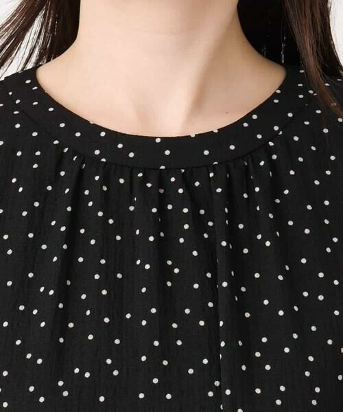 OFUON / オフオン ロング・マキシ丈ワンピース | ドット柄シアーサッカーワンピース/洗える/WEB限定 | 詳細8