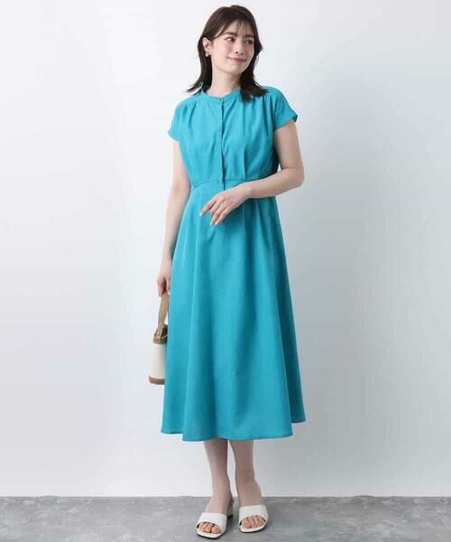 OFUON / オフオン ロング・マキシ丈ワンピース | ウエストタックワンピース/洗える/WEB限定 | 詳細1