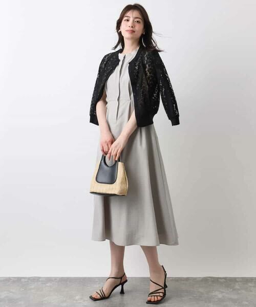 OFUON / オフオン ロング・マキシ丈ワンピース | ウエストタックワンピース/洗える/WEB限定 | 詳細12