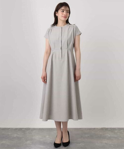 OFUON / オフオン ロング・マキシ丈ワンピース | ウエストタックワンピース/洗える/WEB限定 | 詳細14