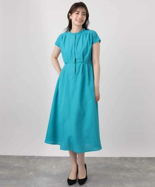 OFUON / オフオン ロング・マキシ丈ワンピース | ウエストタックワンピース/洗える/WEB限定 | 詳細23
