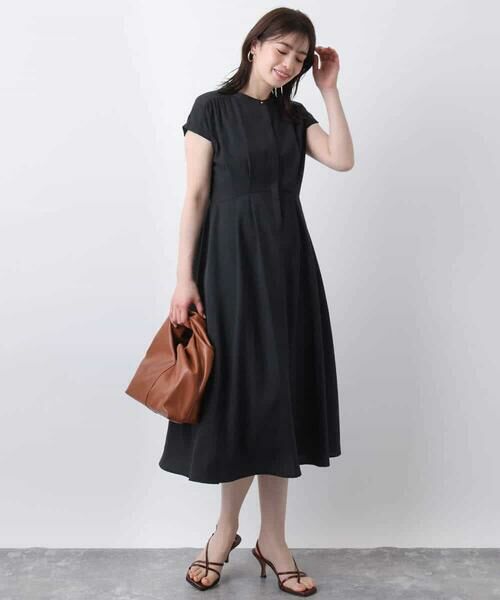 OFUON / オフオン ロング・マキシ丈ワンピース | ウエストタックワンピース/洗える/WEB限定 | 詳細6