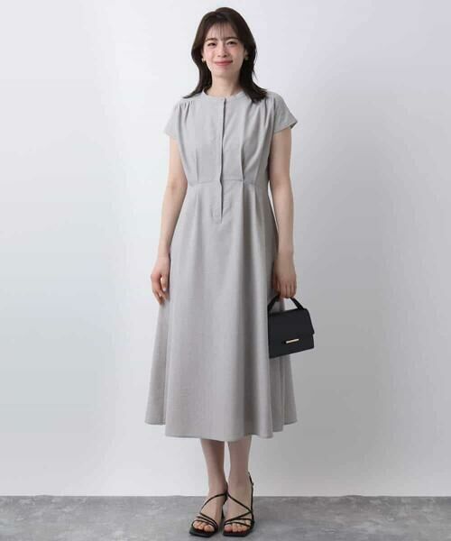 OFUON / オフオン ロング・マキシ丈ワンピース | ウエストタックワンピース/洗える/WEB限定 | 詳細8