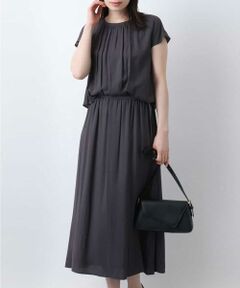 OFUON / オフオン ロング・マキシ丈ワンピース | リネンライクウエスト切り替えワンピース/洗える/WEB限定