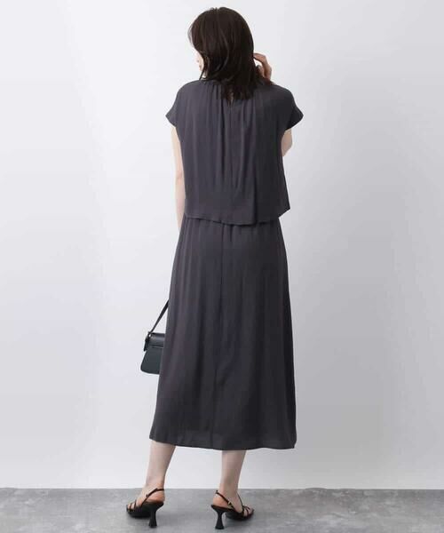 OFUON / オフオン ロング・マキシ丈ワンピース | リネンライクウエスト切り替えワンピース/洗える/WEB限定 | 詳細12