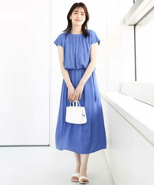 OFUON / オフオン ロング・マキシ丈ワンピース | リネンライクウエスト切り替えワンピース/洗える/WEB限定 | 詳細2