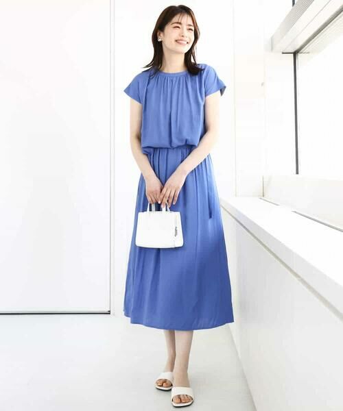 OFUON / オフオン ロング・マキシ丈ワンピース | リネンライクウエスト切り替えワンピース/洗える/WEB限定 | 詳細3