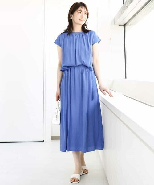 OFUON / オフオン ロング・マキシ丈ワンピース | リネンライクウエスト切り替えワンピース/洗える/WEB限定 | 詳細4