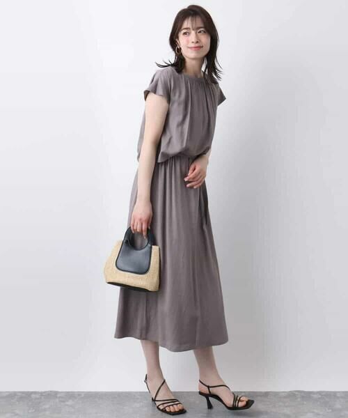 OFUON / オフオン ロング・マキシ丈ワンピース | リネンライクウエスト切り替えワンピース/洗える/WEB限定 | 詳細8