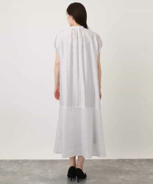 OFUON / オフオン ロング・マキシ丈ワンピース | シアードビーストライプワンピース/洗える/WEB限定 | 詳細17