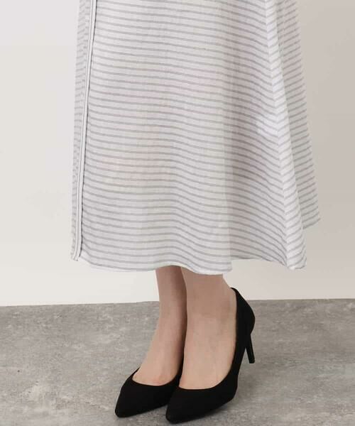 OFUON / オフオン ロング・マキシ丈ワンピース | シアードビーストライプワンピース/洗える/WEB限定 | 詳細21