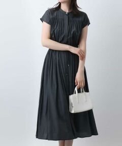 OFUON / オフオン ロング・マキシ丈ワンピース | ギャザーデザインワンピース/洗える/WEB限定