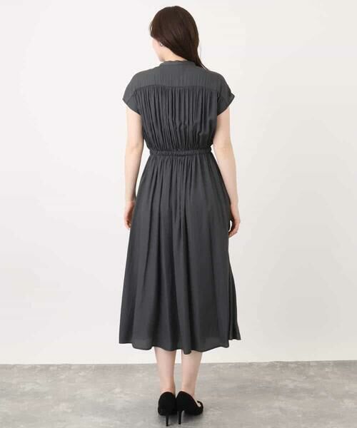 OFUON / オフオン ロング・マキシ丈ワンピース | ギャザーデザインワンピース/洗える/WEB限定 | 詳細19