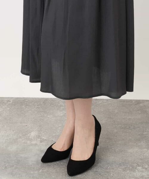 OFUON / オフオン ロング・マキシ丈ワンピース | ギャザーデザインワンピース/洗える/WEB限定 | 詳細23