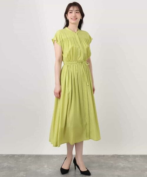 OFUON / オフオン ロング・マキシ丈ワンピース | ギャザーデザインワンピース/洗える/WEB限定 | 詳細28