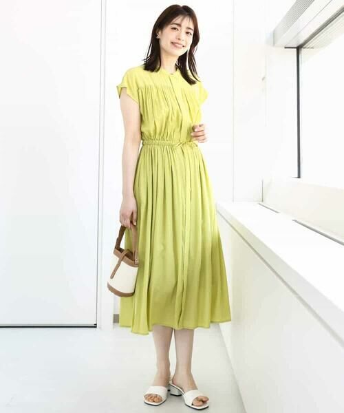OFUON / オフオン ロング・マキシ丈ワンピース | ギャザーデザインワンピース/洗える/WEB限定 | 詳細3