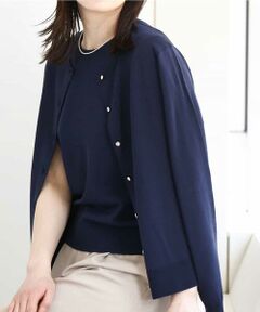 OFUON / オフオン ニット・セーター | カラーニットアンサンブル/UVカット/接触冷感/洗える/WEB限定サイズあり